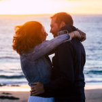 couple dating on beach